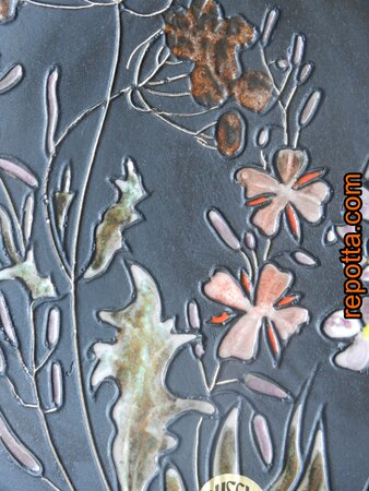 ruscha wandbord met veldboeket als afbeelding