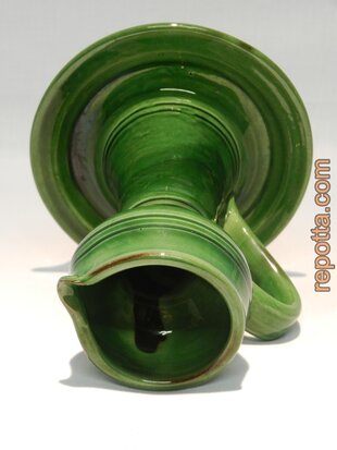 green candlestick or candle holder SOLD