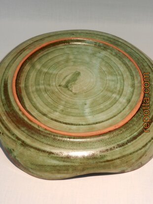 keramik adventkerzenhalter grün VERKAUFT
