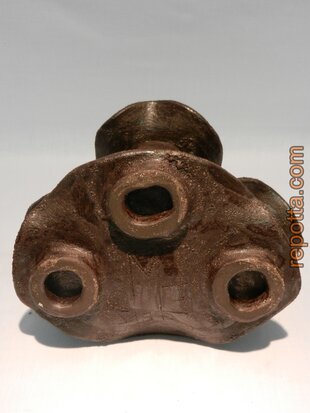 ceramic tough look candleholder