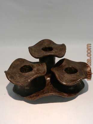 ceramic tough look candleholder