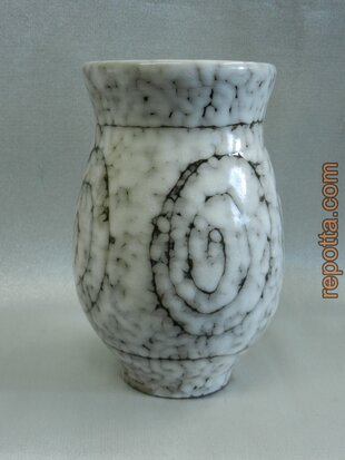 hongarian black and white Hodmezovasarhely ceramic SOLD