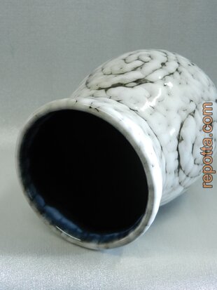 hongarian black and white Hodmezovasarhely ceramic SOLD