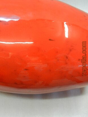 richard uhlemeyer art vase in red glazed shades