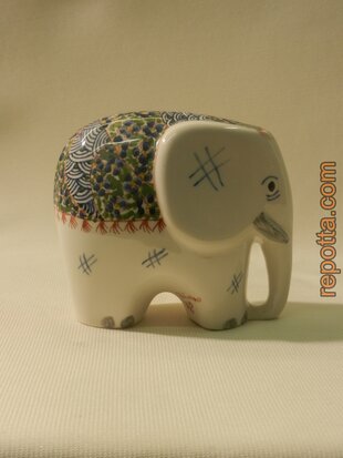 handpainted holland gekleurde olifant figuur