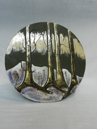ruscha wood with trees SOLD