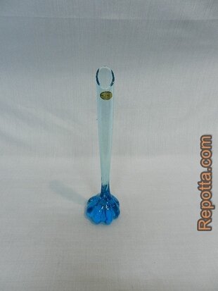 solifleur van blauw glas