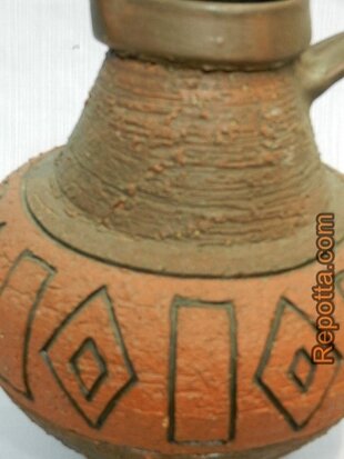 rote schamotte keramik vase 