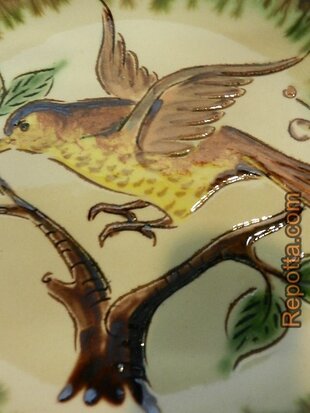 bowl with bird design