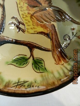 bowl with bird design