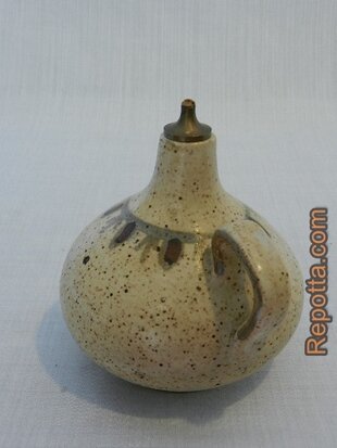 danish ceramic oil lamp