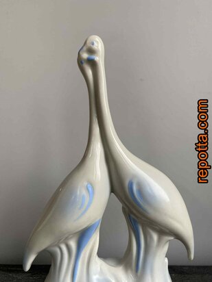 origineel Italiaanse creatie twee sierlijke kraanvogels 