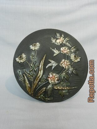 ruscha colorful flower plate SOLD