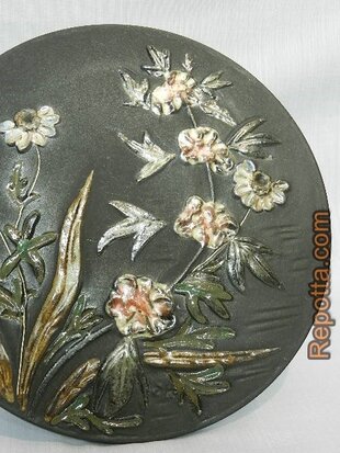 ruscha colorful flower plate SOLD