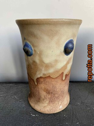 ondertekend studio pottery 6 handgedraaide bekers