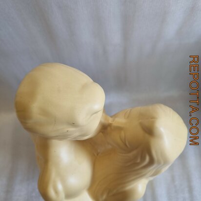 vintage interieur decoratie kussend stel populair einde vorige eeuw
