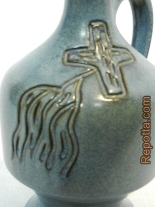 holy water jug with Chi Rho relief SOLD