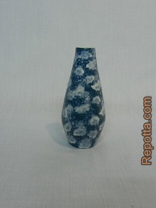 scheurich blue cloud pattern flower vase 1960's SOLD