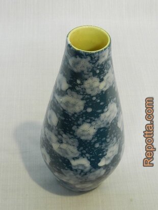 scheurich blue cloud pattern flower vase 1960's SOLD