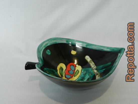 heart shaped bowl with parrot SOLD