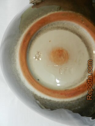 heart shaped bowl with parrot SOLD