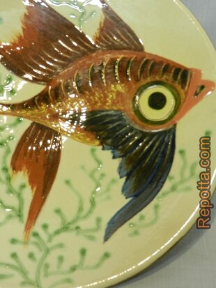 puigdemont spanish pottery fish SOLD
