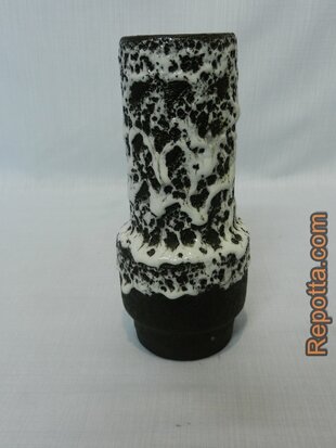 stein jopeko fat lava black and white vase SOLD