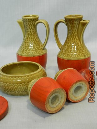 Danish 5 piece flavouring set 1970s SOLD