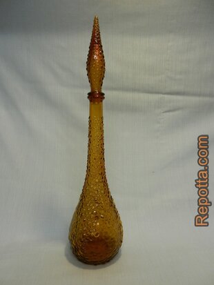 genie bottle amber igelglas VERKAUFT