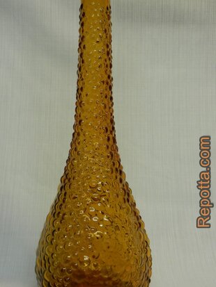 genie bottle amber hobnail styled glass SOLD