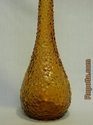 genie bottle amber hobnail styled glass SOLD