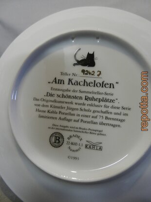 jürgen scholz cat plate SOLD