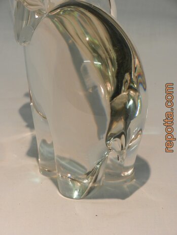 heavy clear glass elephant SOLD