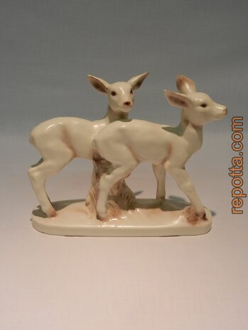 retro two deer figurines SOLD