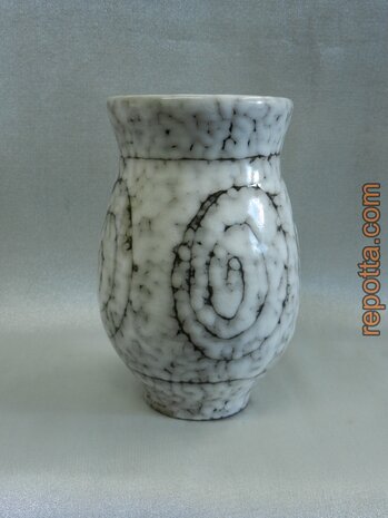 hongarian black and white Hodmezovasarhely ceramic SOLD