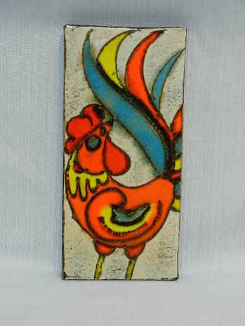 ruscha wall plaque with rooster SOLD
