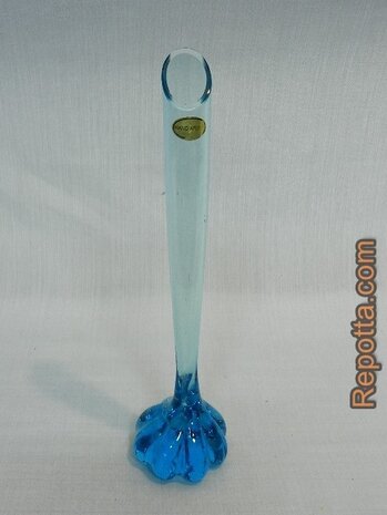 solifleur van blauw glas