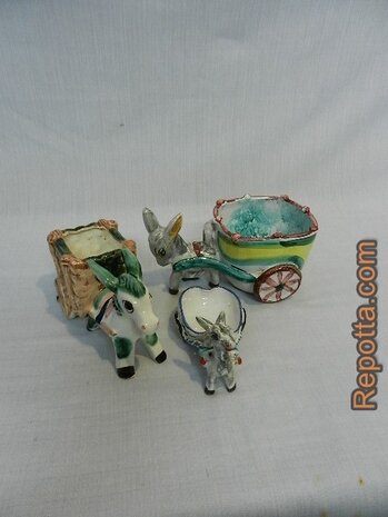 donkey cart planter SOLD