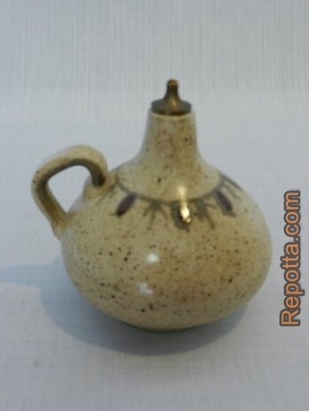 danish ceramic oil lamp