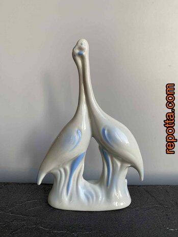 origineel Italiaanse creatie twee sierlijke kraanvogels 