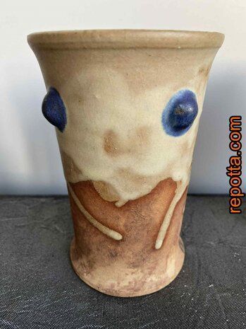 ondertekend studio pottery 6 handgedraaide bekers