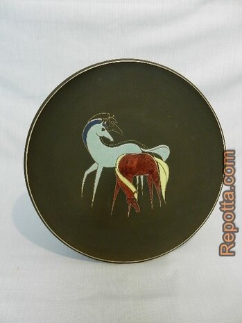 kiechle plate with two horses SOLD