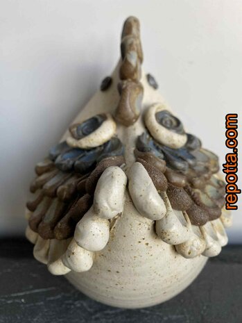 studio keramiek gestileerde ondertekende design kip