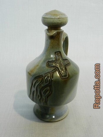 holy water jug with Chi Rho symbol SOLD