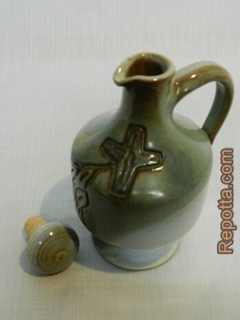 holy water jug with Chi Rho symbol SOLD