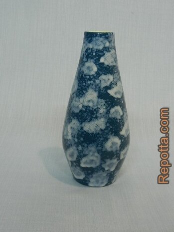 scheurich blue cloud pattern flower vase 1960's SOLD