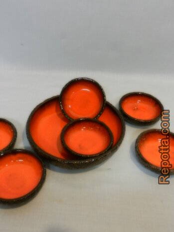 serving snack set peanut dish 1970s SOLD