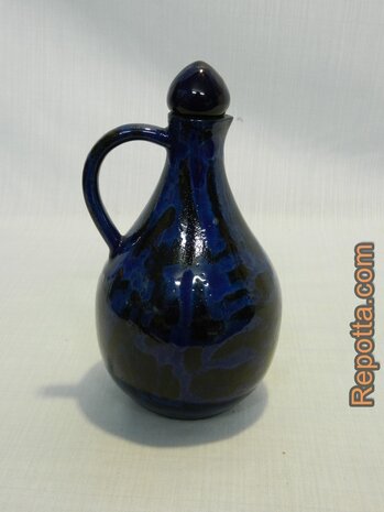 holy water jug mixed blue glazed SOLD