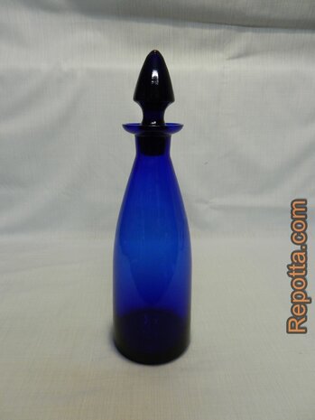 handblown cobalt blue glass decanter SOLD