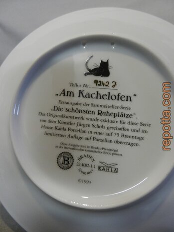 jürgen scholz cat plate SOLD